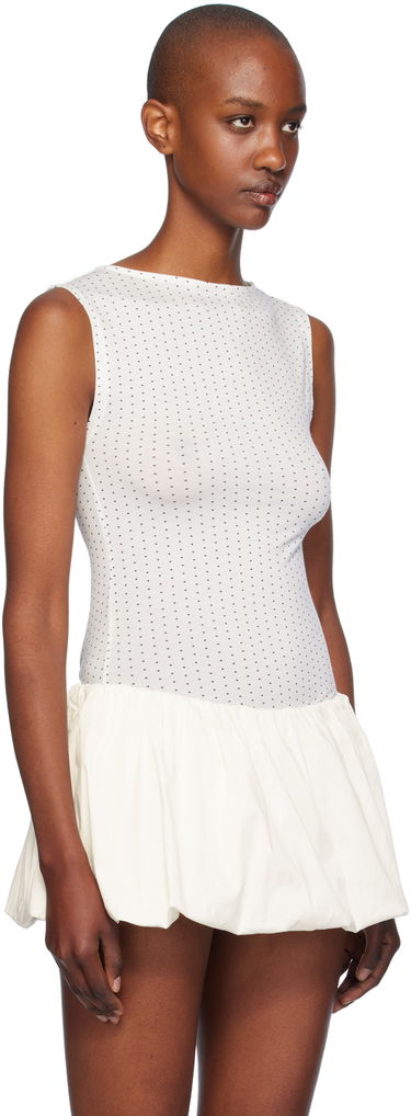 Klä Miaou Miaou Kelly Dotted Peplum Top Vit | 7185TJBBKD, 1