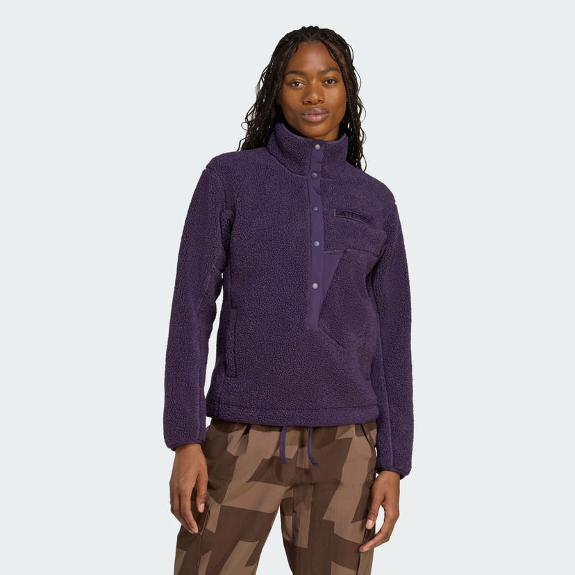 Sweatshirt adidas Performance Terrex Xploric High Pile Fleece Pullover Purpur | JN0930