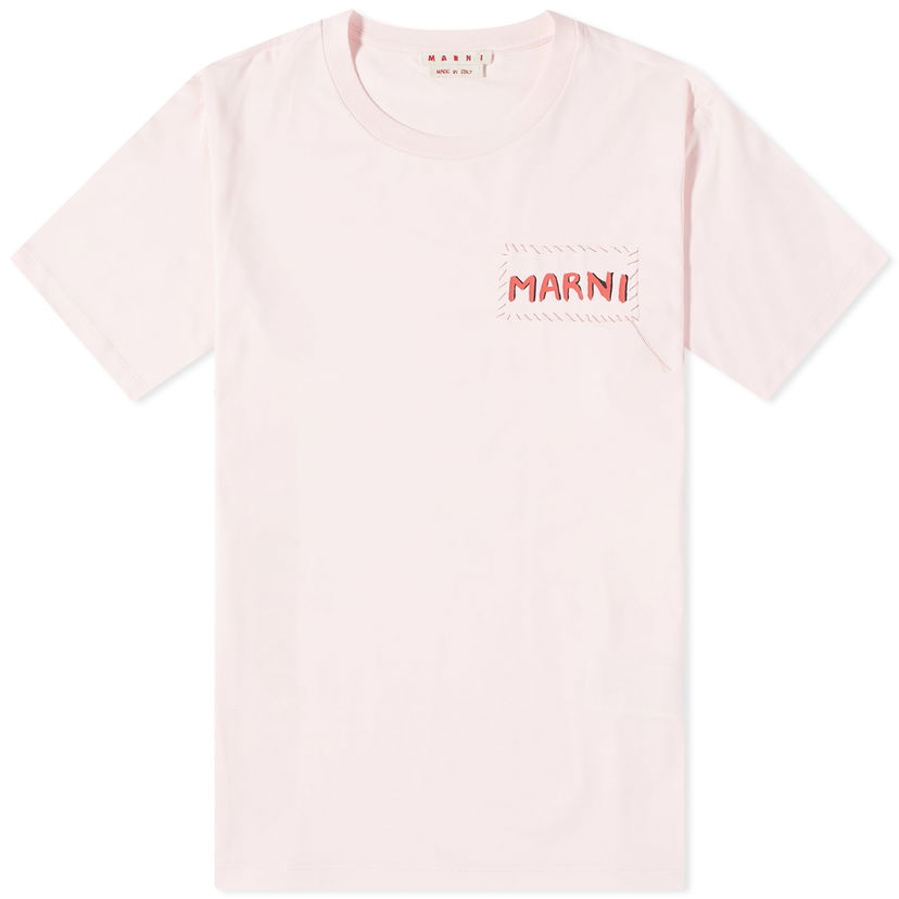 T-shirt Marni Stitch Logo T-Shirt Rosa | HUMU0198X0-UTC017-00C13