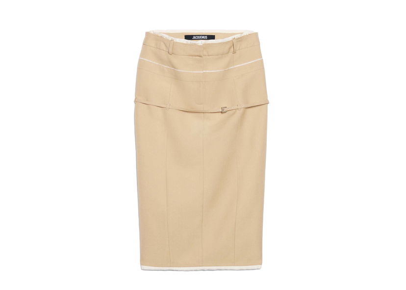 Kjol Jacquemus La Jupe Caraco Skirt Beige | 233SK038-1359-150