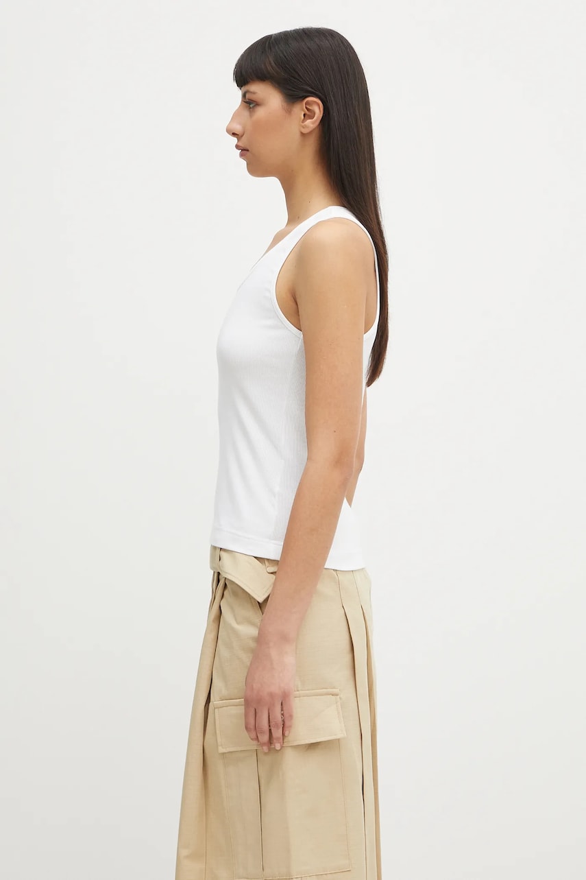 Linne Palm Angels Palm Angels Classic Logo Rib Tank Top Vit | PWAC020C99FAB0010110, 1
