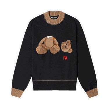 Sweater Palm Angels PA Bear Crewneck Svart | PMHE007C99KNI0011060, 0