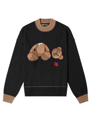 Sweater Palm Angels PA Bear Crewneck Svart | PMHE007C99KNI0011060