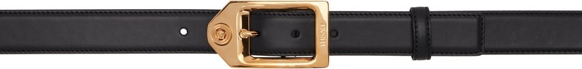 Bälten Versace Versace Medusa Biggie Leather Belt 3 CM Svart | 1018810_DVTP1