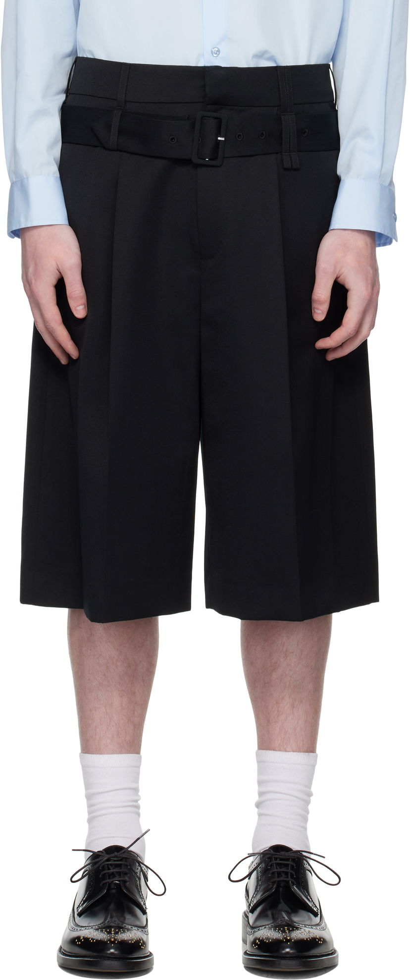 Shorts Simone Rocha Simone Rocha Wide Leg Multi Belt Loop Shorts Svart | 4160 1217