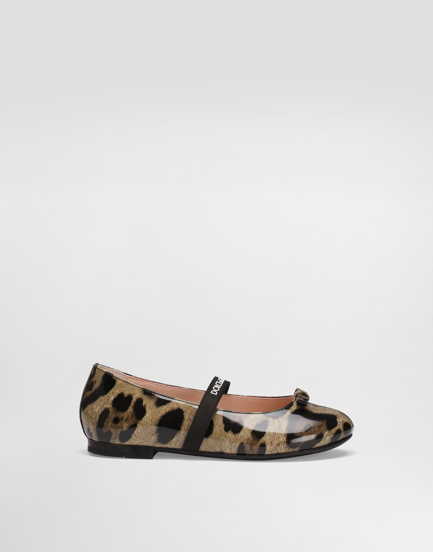 Sneakers och skor Dolce & Gabbana Dolce & Gabbana Printed Shiny Calfskin Ballet Flats Brun | D11294AM568HA93M, 0