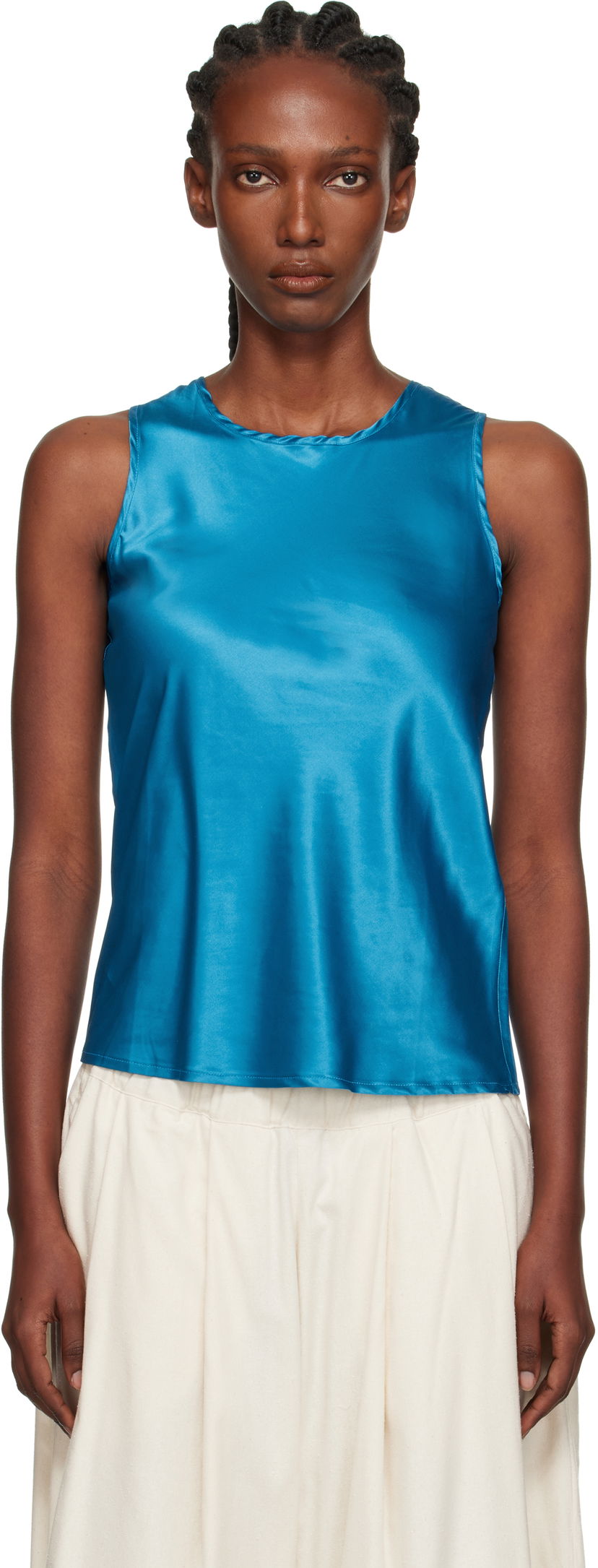 Linne Baserange Baserange Dydine Satin Tank Top Blå | TSDYT-EV-AU25