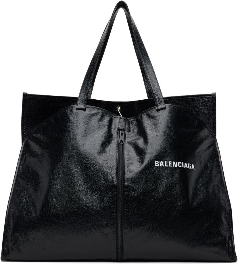 Tygpåse Balenciaga Balenciaga Shopper Garment Tote Svart | 8116072ABH6