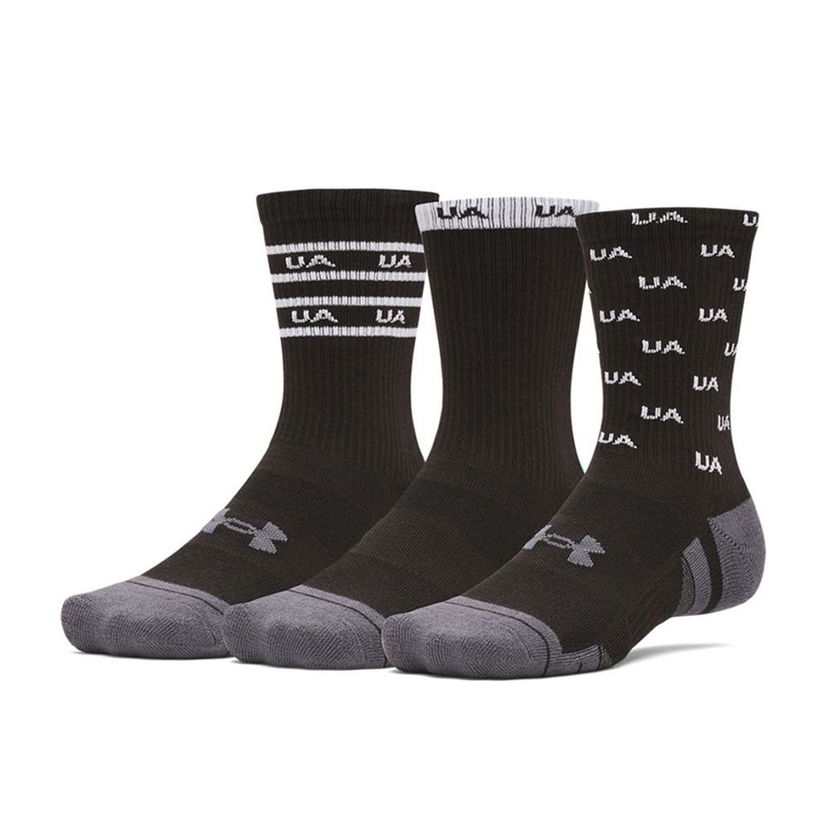 Strumpor Under Armour Under Armour Performance Tech Crew Socks 3-Pack Svart | 1379515-004
