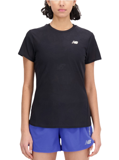 T-shirt New Balance Q Speed Svart | wt33281bk