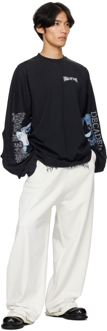 T-shirt VETEMENTS Vetements Cradle of Filth 'Decadence' Cut-Up Longsleeve T-Shirt Svart | UCF76LS980B, 3