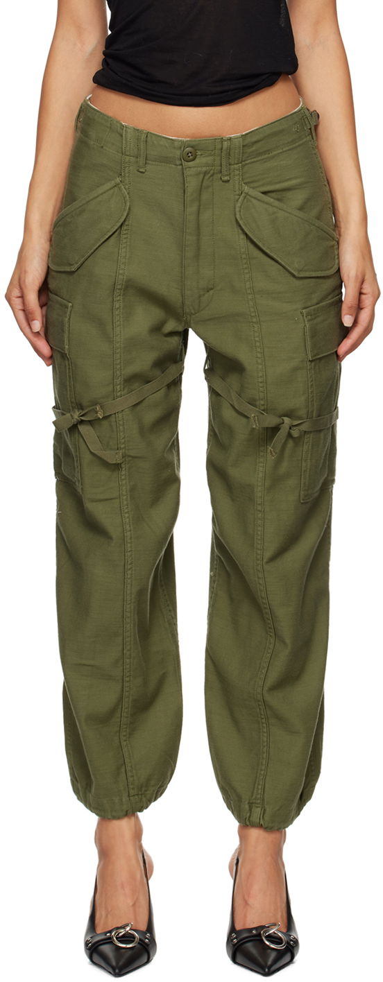 Cargo byxor R13 R13 Cropped Cargo Trousers Grön | R13WR320-D091A