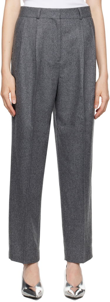 Byxor TOTEME Double-Pleated Tailored Trousers Grå | 244-WRB847-FB0024, 0