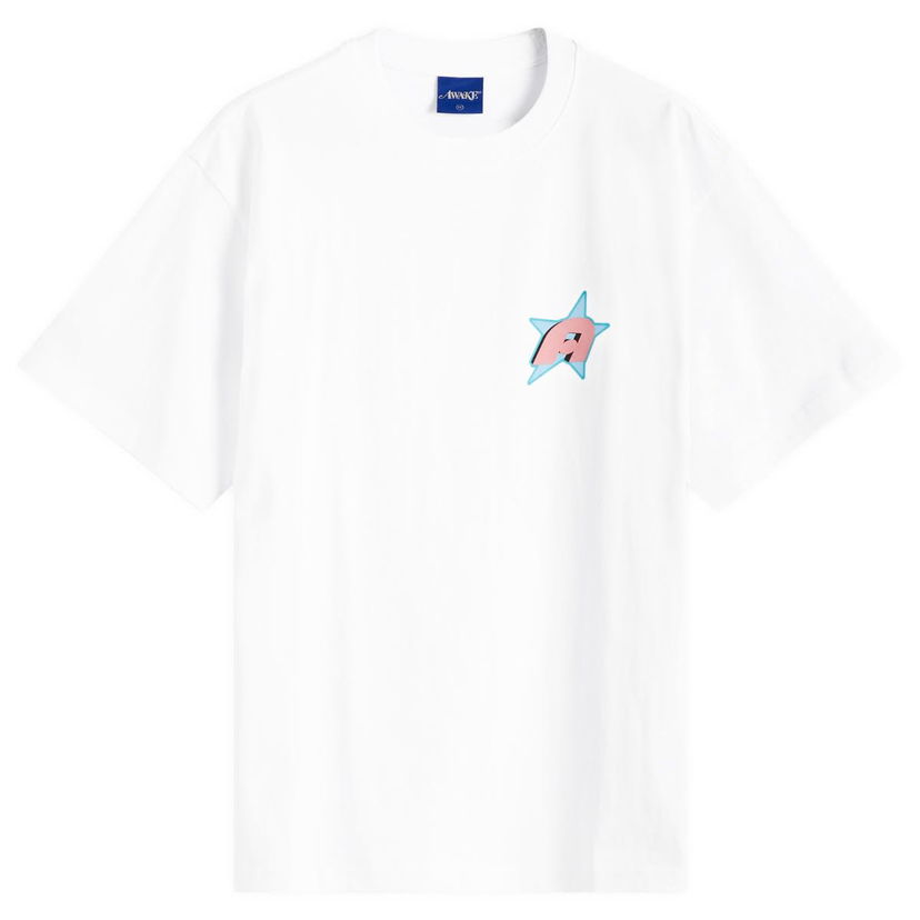 T-shirt Awake NY Awake NY Star A Logo T-Shirt, Size Large Vit | AWK-SP25-TS010-WHT