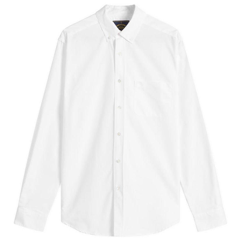 Skjorta Portuguese Flannel Portuguese Flannel Belavista Button Down Oxford Shirt, Large Vit | SS25-014-WHT