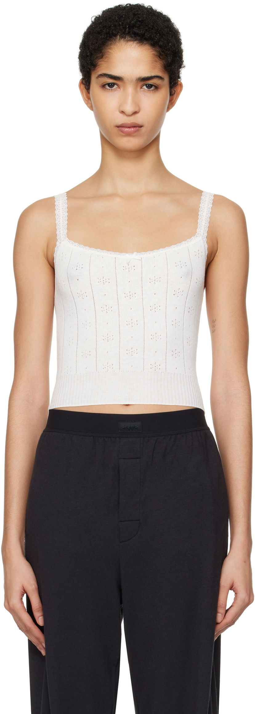 Linne SKIMS Sweater Camisole Vit | SL-CAM-6485W