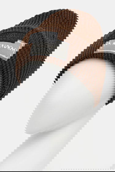 Mössa Maison Margiela MM6 Maison Margiela Logo Patch Beanie Brun | SH0TB0001 M13138, 3