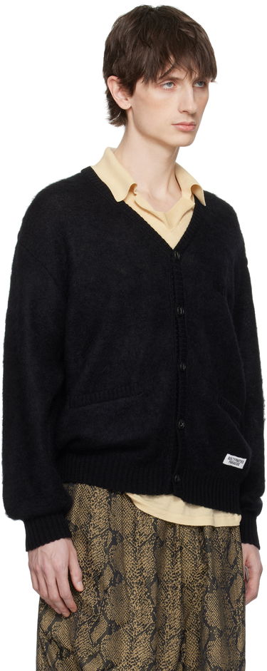 Sweater WACKO MARIA WACKO MARIA Mohair Knit Cardigan Svart | 25SS-WMK-KN06, 1