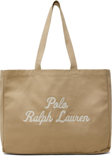 Tygpåse Polo by Ralph Lauren Ralph Lauren Embroidered Canvas Tote Bag Beige | 405962436002, 0