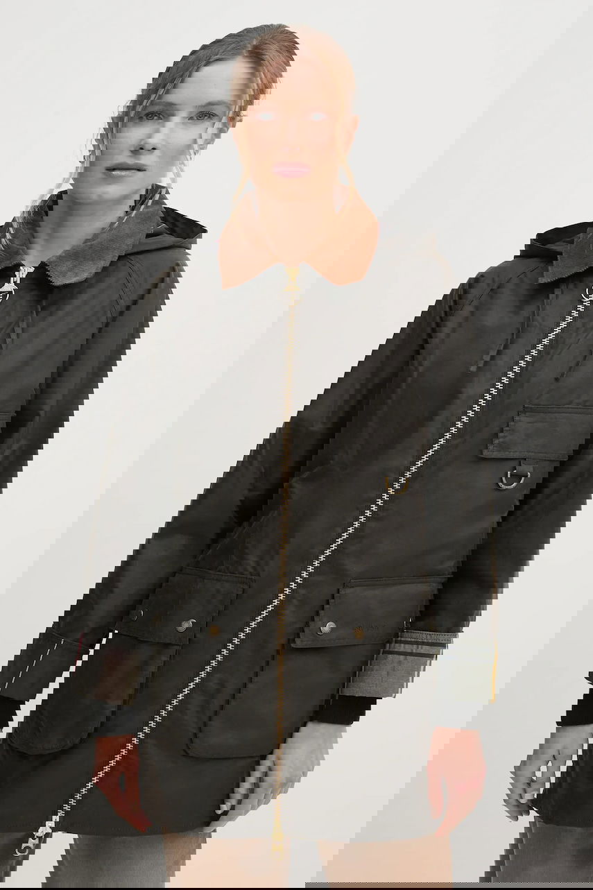 Jacka Barbour Barbour Highclere Waxed Cotton Jacket Grön | LWX1262, 0