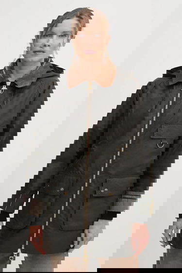 Jacka Barbour Barbour Highclere Waxed Cotton Jacket Grön | LWX1262, 0