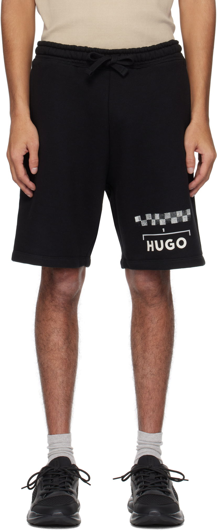 Shorts BOSS Hugo Racing Print Shorts Svart | 50531759