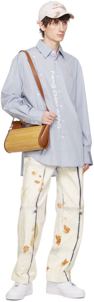 Skjorta Feng Chen Wang Feng Chen Wang Printed Shirt Blå | FMS17SR03B, 3