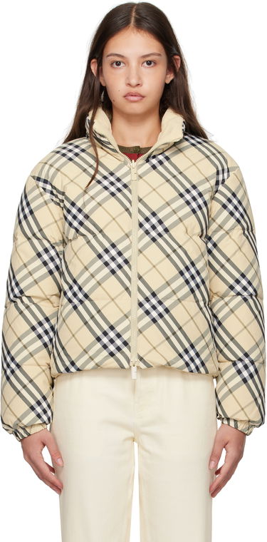Pufferjacka Burberry Burberry Check Reversible Down Jacket Beige | 8098488, 0