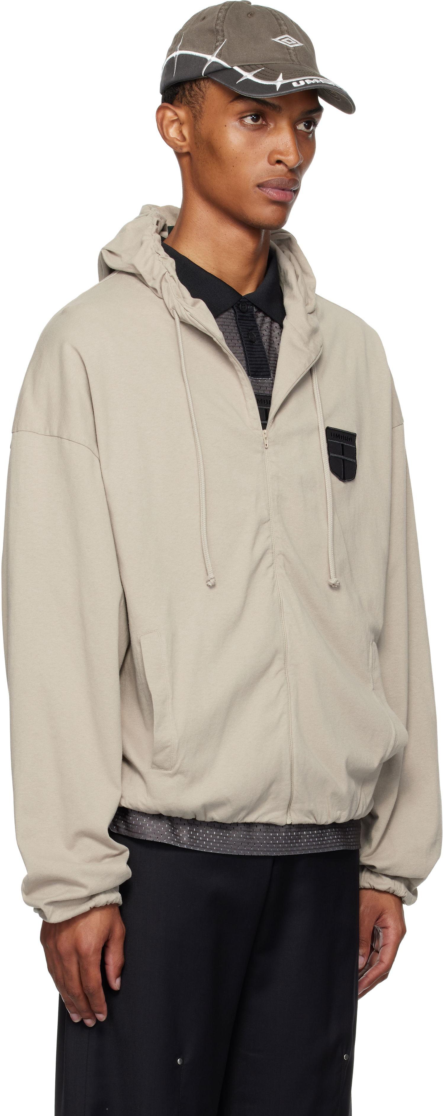 Sweatshirt Umbro Umbro Crest Jersey Hoodie Beige | UBMW0245JY61, 1
