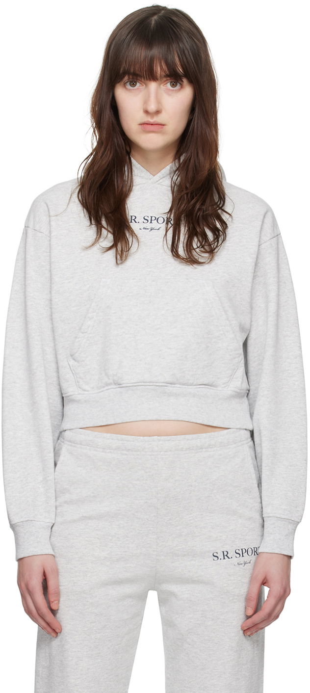 Sweatshirt Sporty & Rich 'S.R. Sport' Hoodie Grå | HCAW2326HG