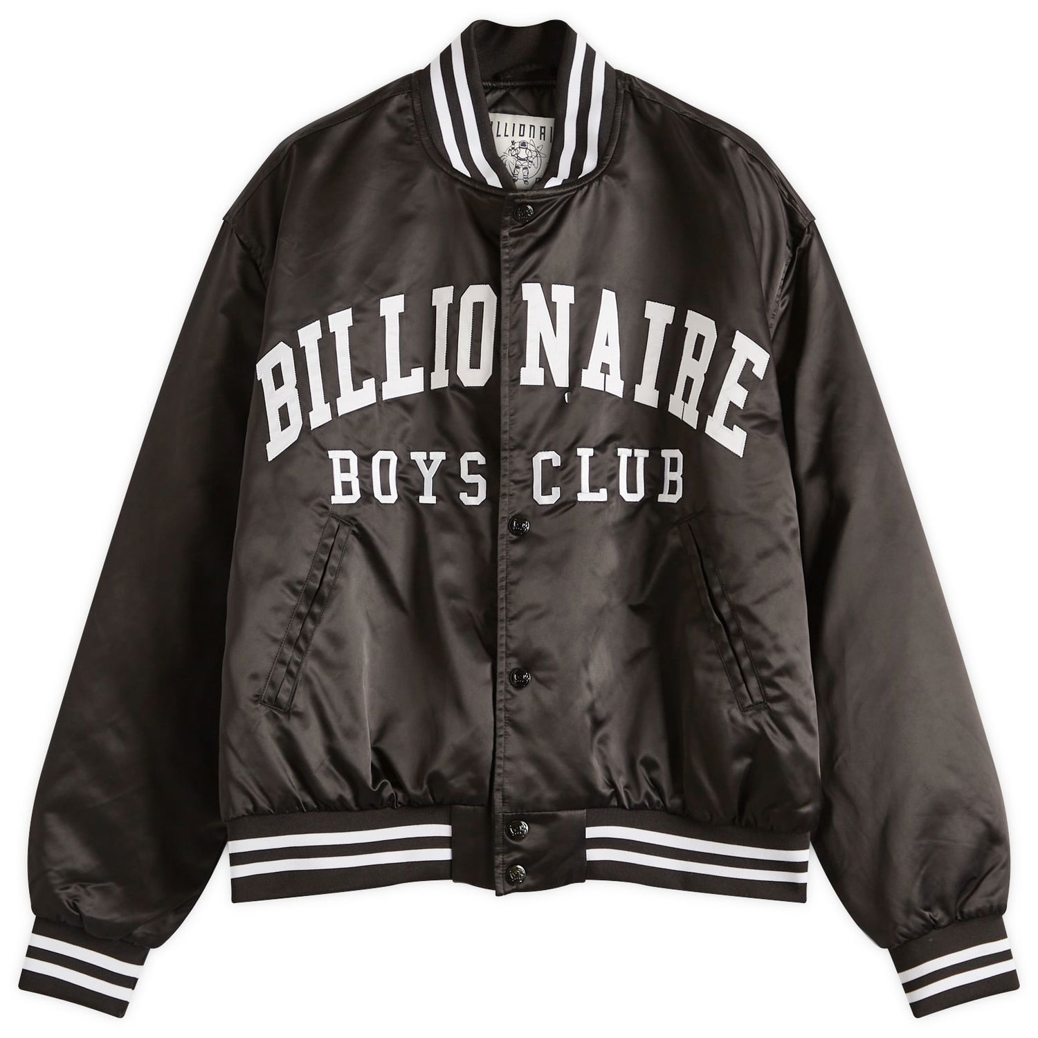 Bomberjacka BILLIONAIRE BOYS CLUB Satin Bomber Jacket, Size Large Svart | B25102-BLK, 1