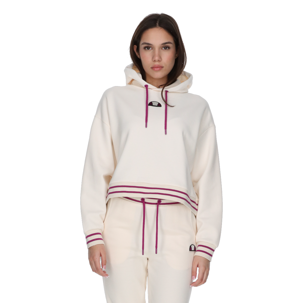 Träningsoverall Ellesse Cropped Hoodie and Joggers Set Beige | ELA241F608-92, 0