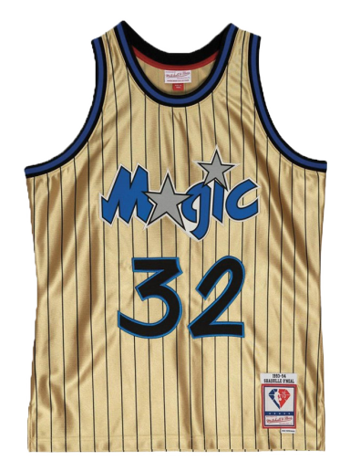 Jersey Mitchell & Ness Orlando Magic Shaquille O'Neal 75th Gold Swingman Jersey Metallisk | SMJY4398-OMA93SONGOLD