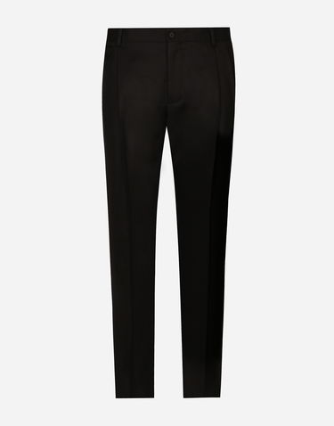 Byxor Dolce & Gabbana Dolce & Gabbana Tailored Flannel Pants Svart | GY6UETGI251N0000, 0