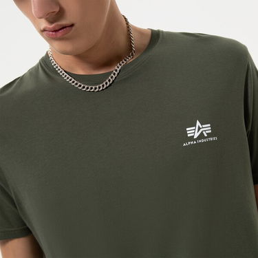 T-shirt Alpha Industries T Small Logo Grön | 188505-142, 3