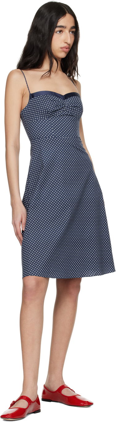 Klä GUIZIO Guizio Margaux Polka Dot Midi Dress Mörkblå | S25422W089, 3