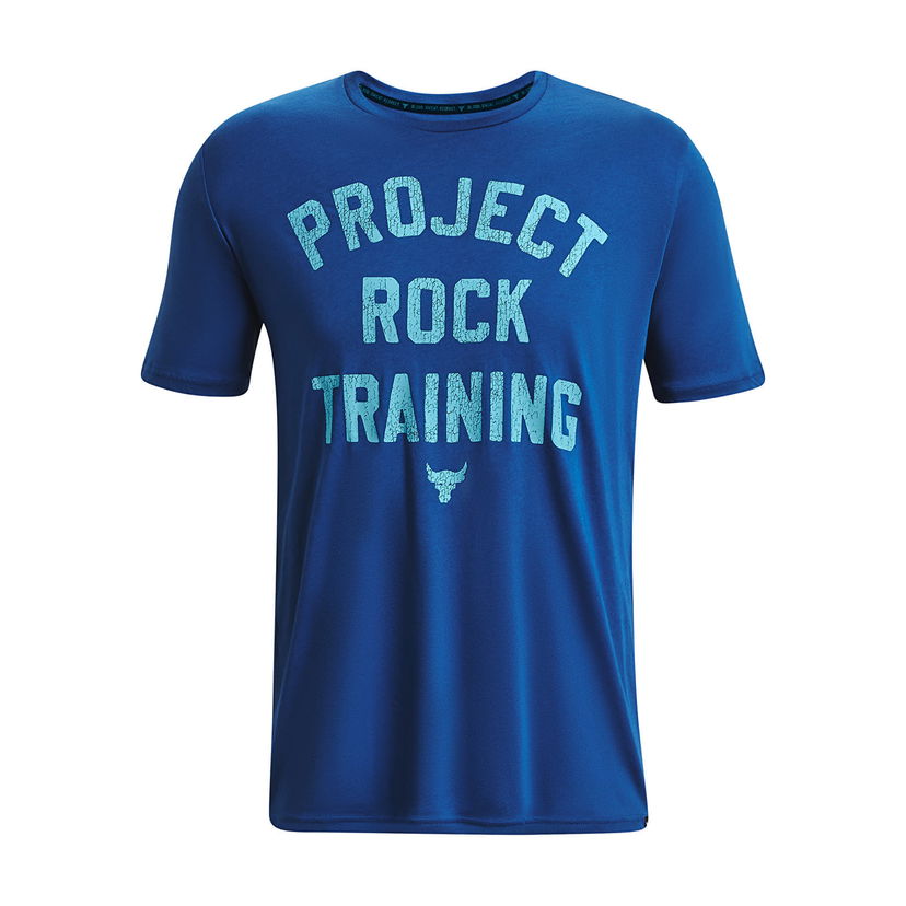 T-shirt Under Armour Project Rock Training Ss Blue Blå | 1376891-471