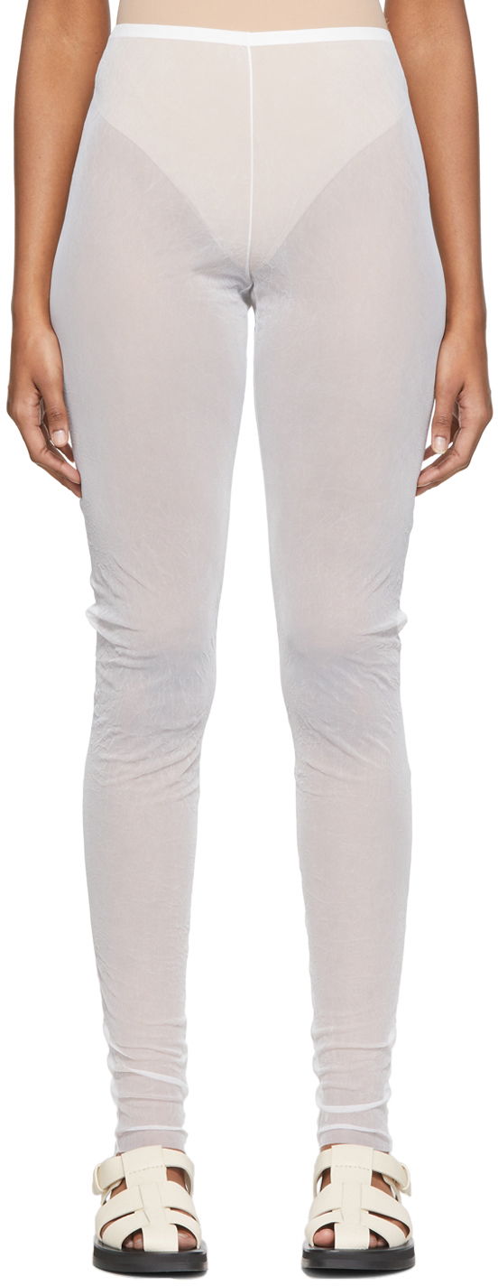 Damasker The Row Ensley Sheer Leggings Vit | 6057-W2188