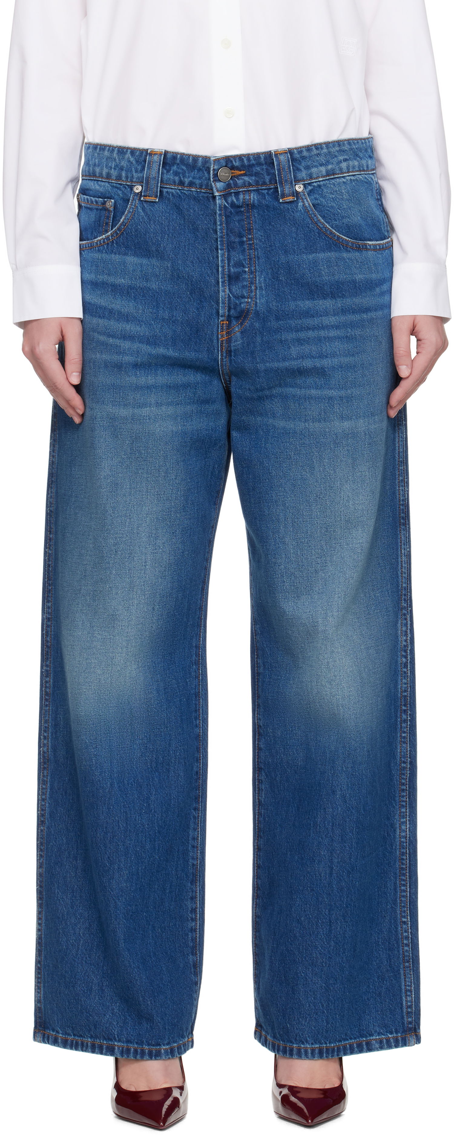 Jeans Khaite KHAITE Winslow Wide-Leg Jeans Blå | 1164917021, 0