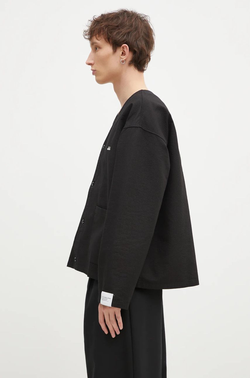 Sweater Neighborhood NEIGHBORHOOD Regular Fit V-Neck Cardigan Svart | 242SPNH.SHM05, 1