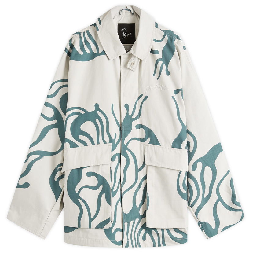 Parkas By Parra Parra Half Blob Hunting Jacket, Size Large Vit | 53245-GRY