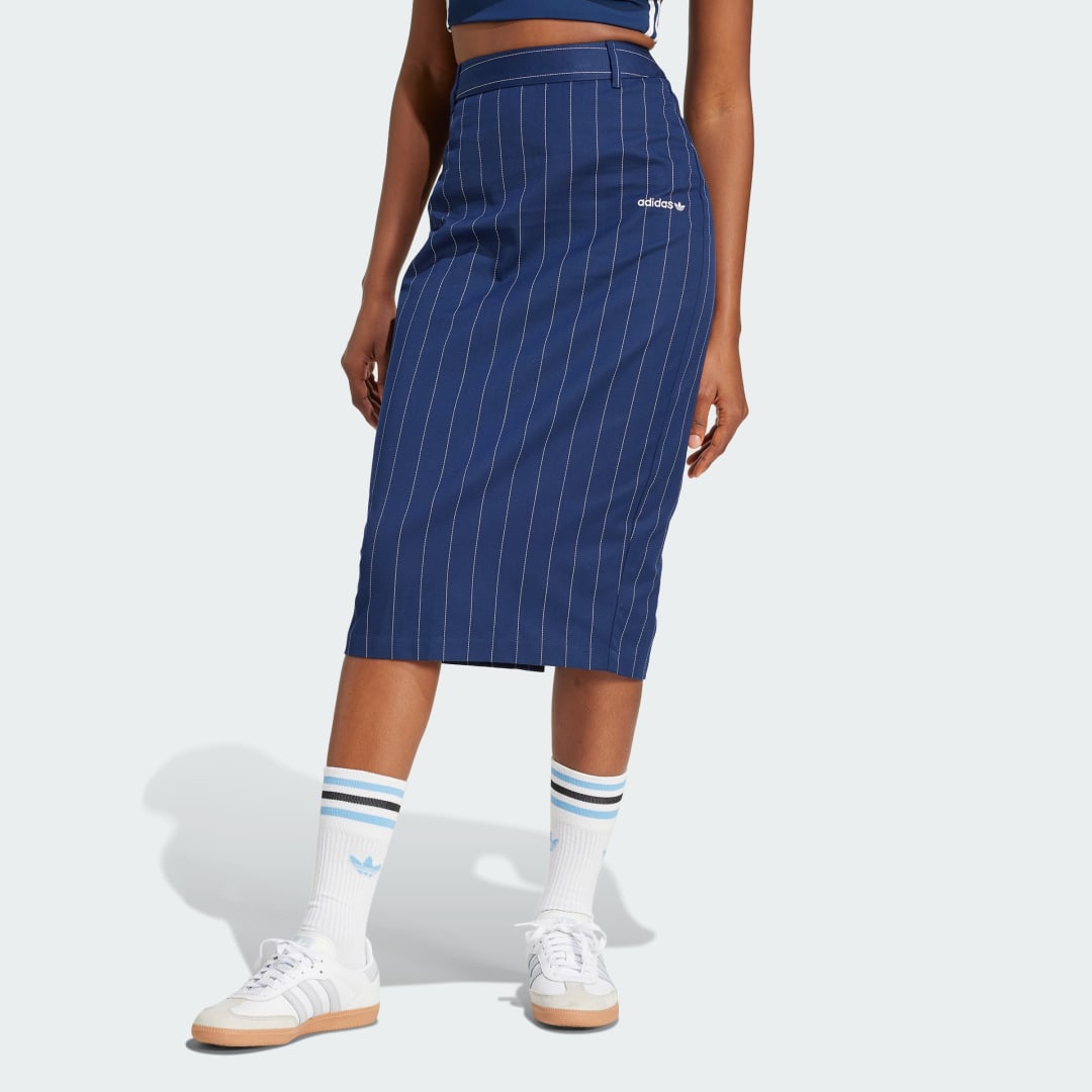 Kjol adidas Performance Pinstripe Pencil Skirt Mörkblå | JD2576, 0