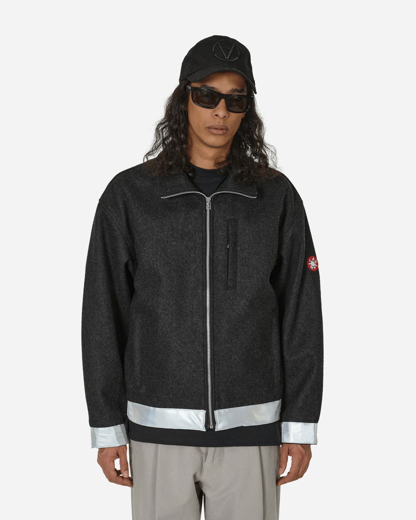Jacka Cav Empt Reflect Wool Zip Jacket Charcoal Svart | CES25JK06 CHCL