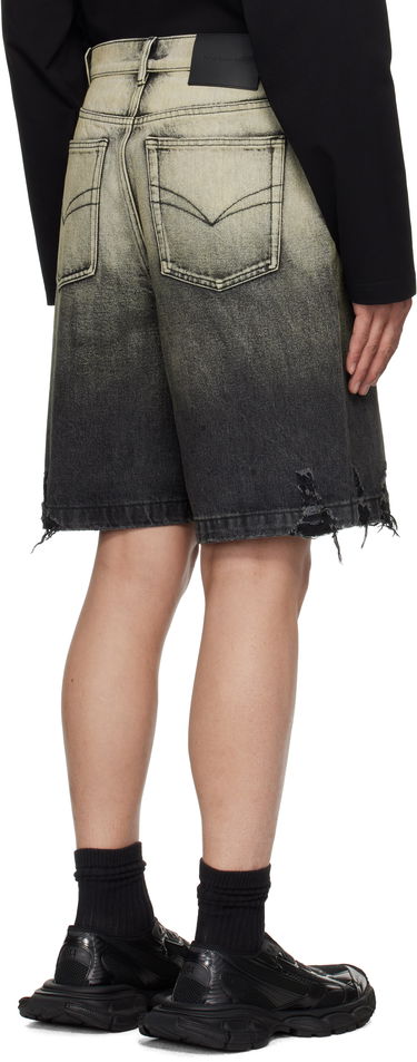 Shorts Feng Chen Wang Feng Chen Wang Gradient Denim Shorts Svart | FUS19ST05, 2
