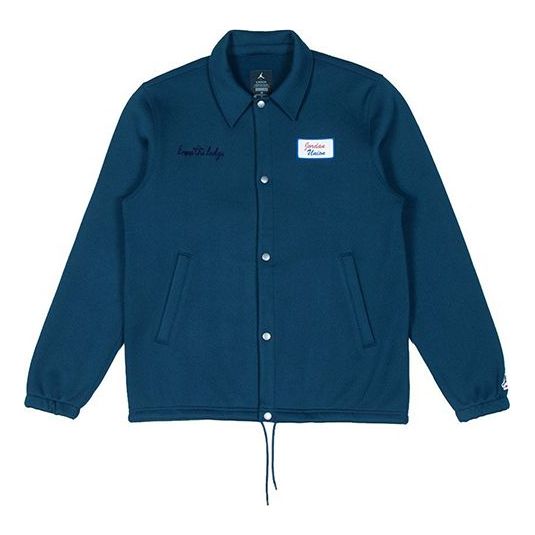 Bomberjacka Jordan Jordan x Union LA Embroidered Logo Lapel Coach Jacket Blå | DB8261-454