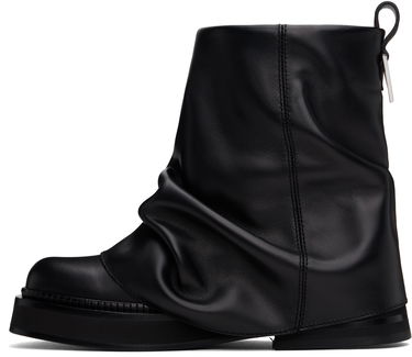 Kläder The Attico Attico Mini Robin Slouch Leather Boots Svart | 247WSH00832 LBT019AA, 2