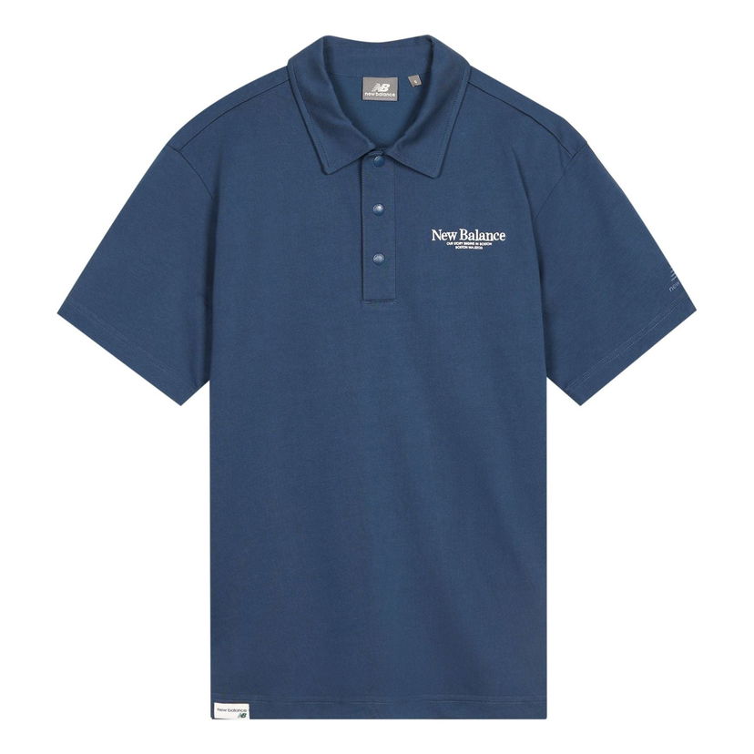 Polotröja New Balance Sport Lifestyle Polo Shirt Blå | 5FD24193-NV