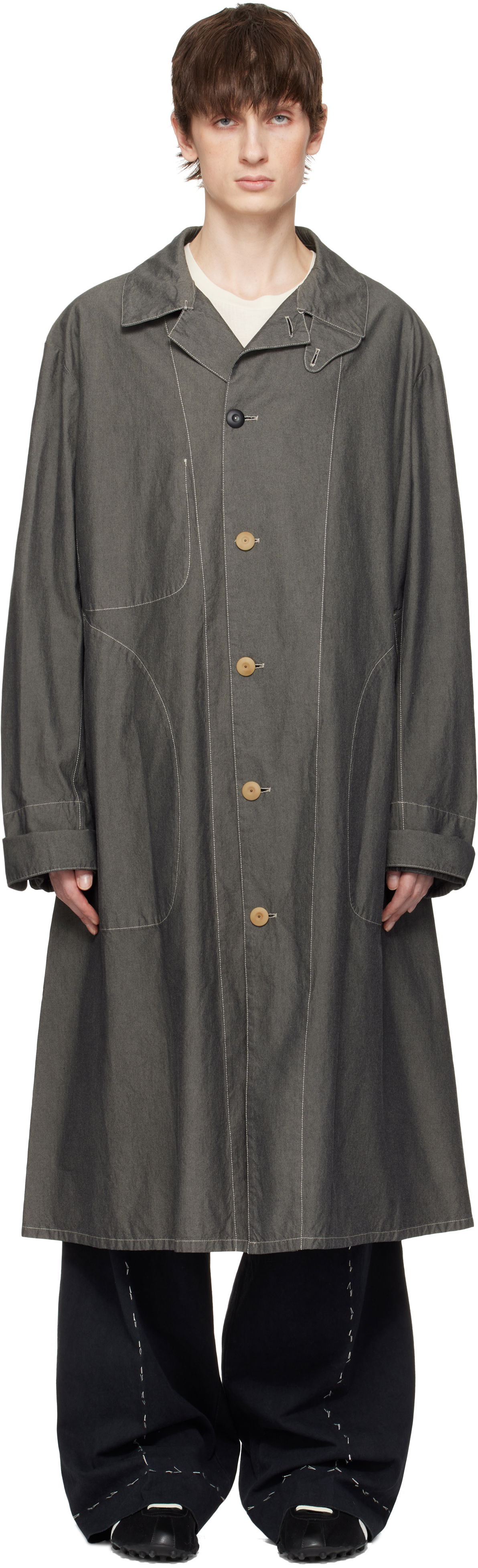 Regnrock Maison Margiela Maison Margiela Canvas Coat Grå | S50AA0156 M35299, 0