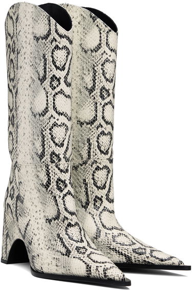 Sneakers och skor Coperni Snake Print Bridge Cowboy Boots Vit | COPSH16F6003, 3