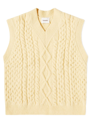 Sweater Nanushka Doan Cable Knit Vest Gul | NM22FWOW00511